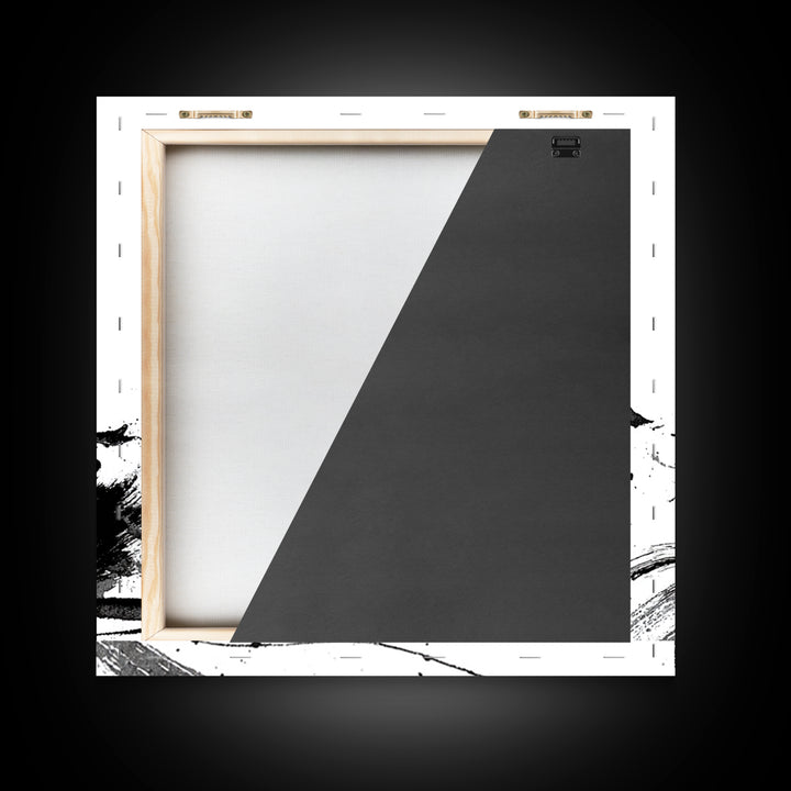 Minimal Ink Meditating Figure Wall Art, Black And White Zen Canvas Print, Modern Minimalist Decor For Yoga Room Or Home Office