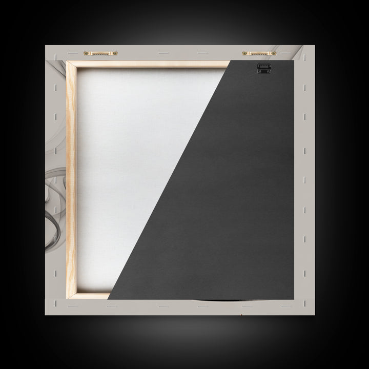Zen Minimalist Abstract Smoke Art Canvas Print Black And White Wall Art Modern Home Decor For Living Room And Office Wall