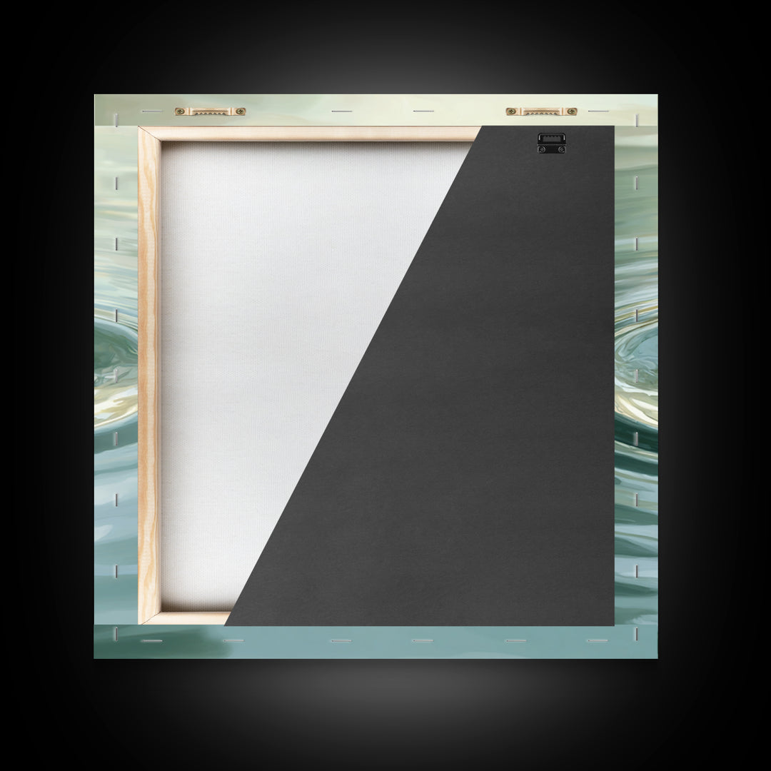 Soothing Water Ripple With Falling Droplet Wall Art, Minimalist Zen Landscape Canvas Print For Calming Modern Decor