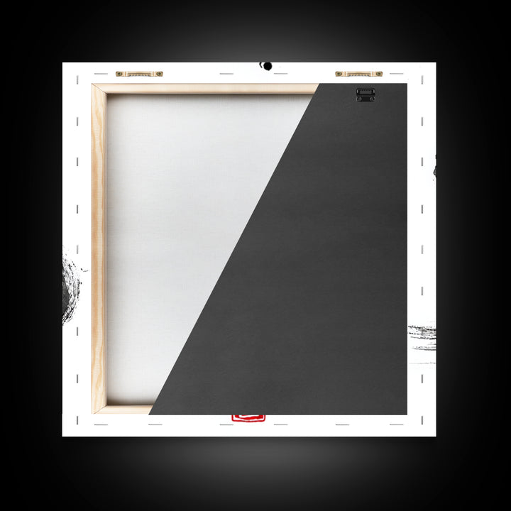 Minimalist Black Ink Flow Brushstroke Abstract Wall Art Contemporary Art Canvas Print For Modern Home Decor