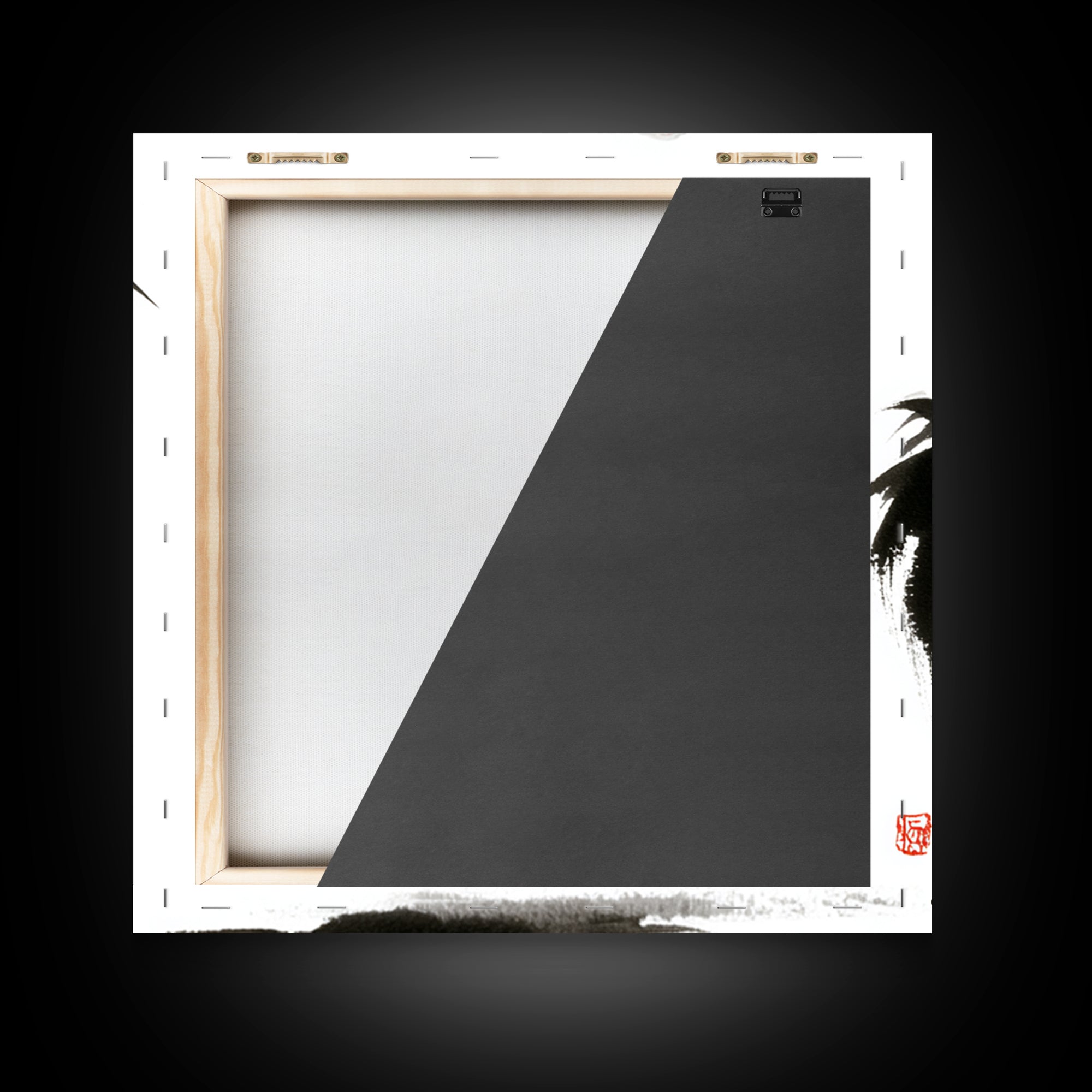 Minimalist Crane Ink Painting Wall Art Print, Japanese Zen Decor, Black And White Art, Japandi Wall Art, Modern Home Decor