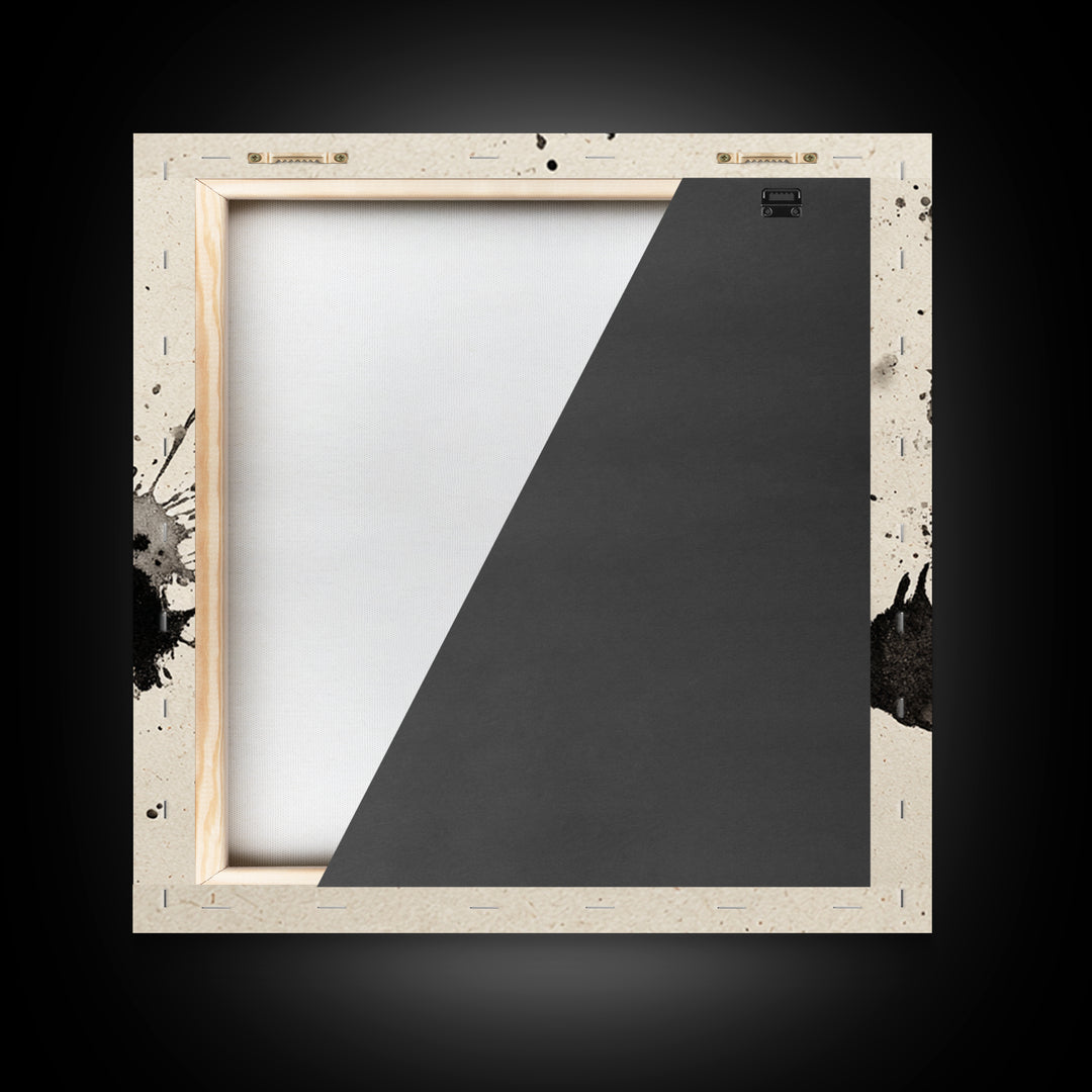 Japanese Ink Calligraphy Wall Art, Minimal Black And White Abstract Print, Zen Decor For Meditation Room, Modern Asian Home Decor