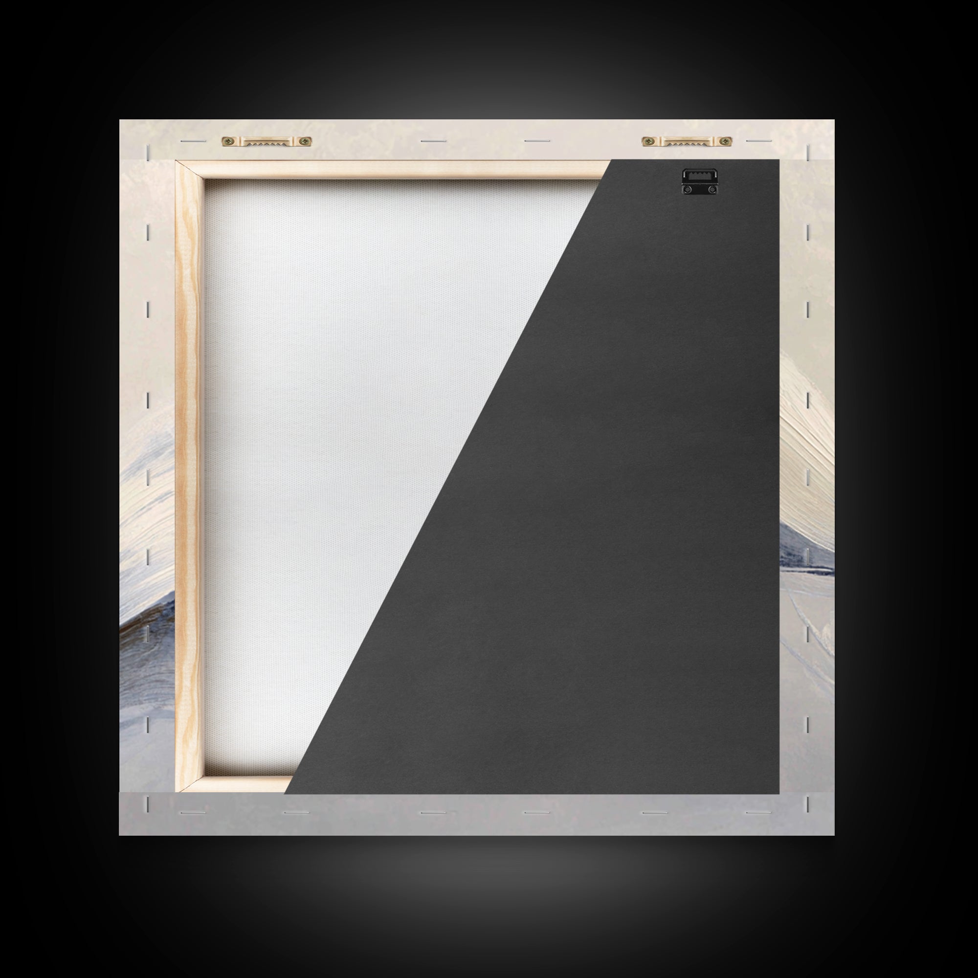 Neutral Abstract Wave Texture Wall Art, Minimalist Beige Painting Framed Canvas Print, Modern Living Room Decor