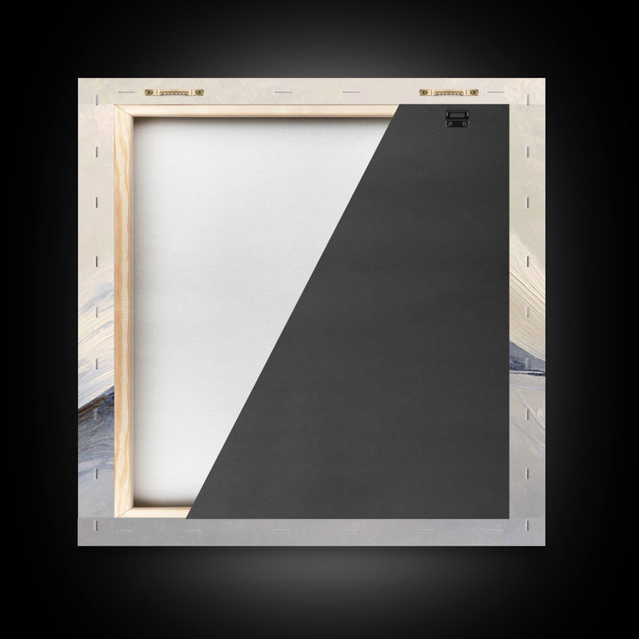 Neutral Abstract Wave Texture Wall Art, Minimalist Beige Painting Framed Canvas Print, Modern Living Room Decor