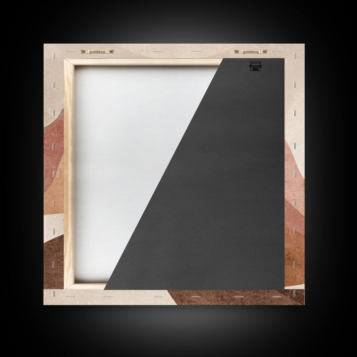 Blush Terracotta Abstract Landscape Wall Art, Minimalist Canvas Print For Neutral Living Room Decor And Modern Bedroom Decor