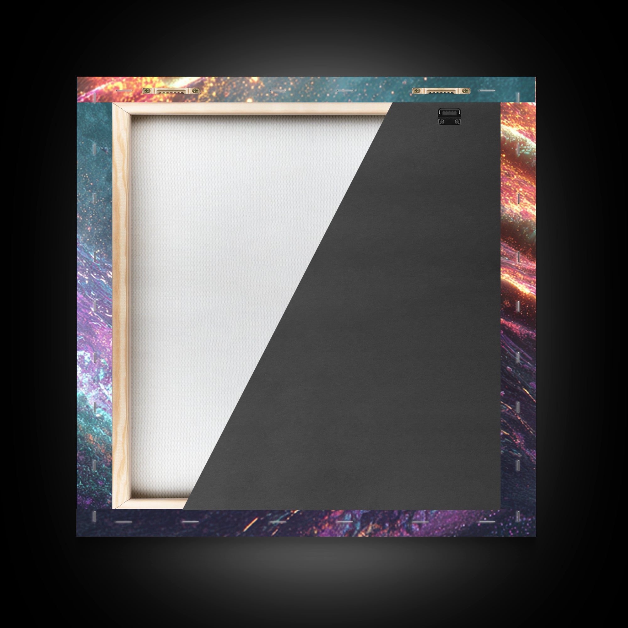 Abstract Cosmic Hand Reaching Wall Art, Surreal Galaxy Canvas Print, Modern Statement Artwork For Living Room Or Office