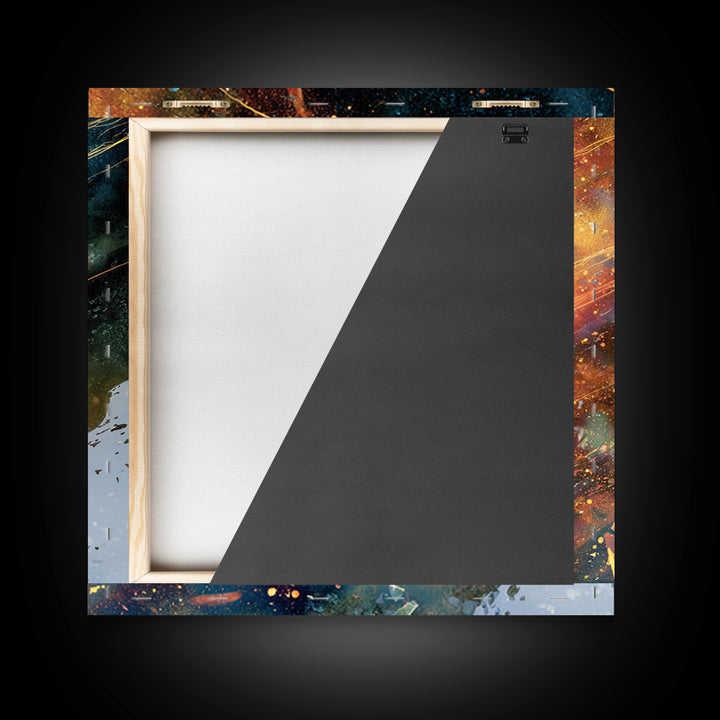 Exploding Profile Abstract Wall Art, Dramatic Modern Canvas Print, Contemporary Surreal Art For Office Or Living Room Decor