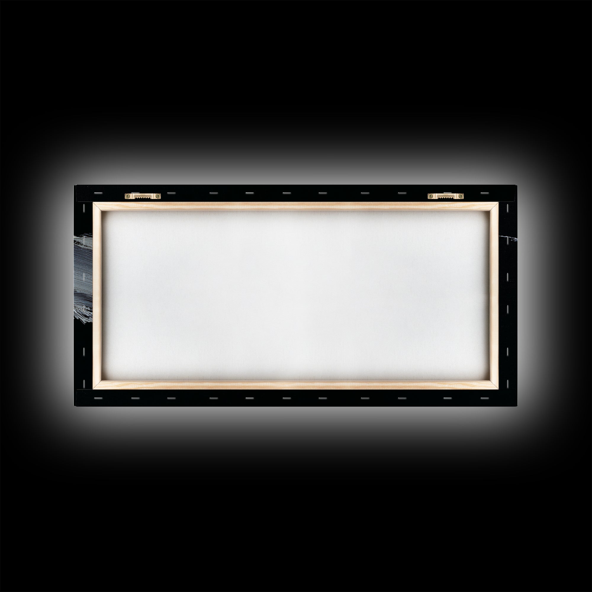 Abstract Bold White Brushstroke On Black Background Modern Wall Art, Canvas Print For Contemporary Home Decor And Office Decoration