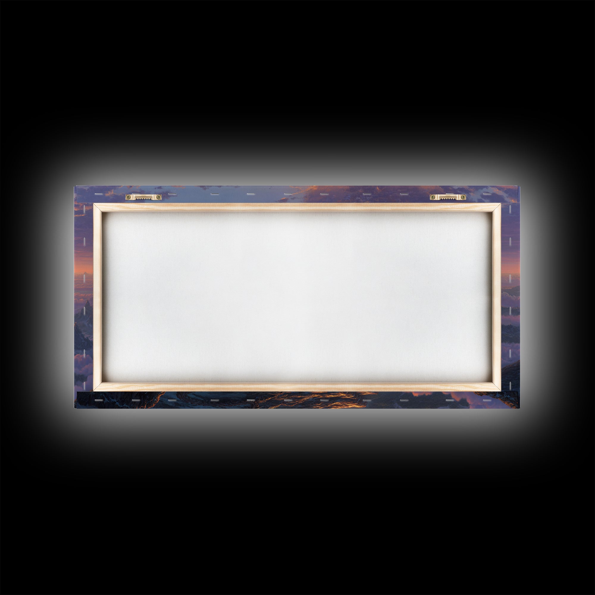Sunset Dragon Mountain Kingdom Wall Art, Epic Fantasy Landscape Canvas, Medieval Castle Decor, Large Fantasy Art Print Gift