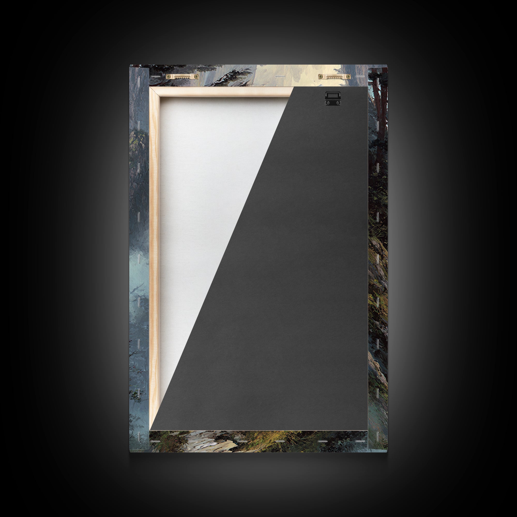 Zen Balance Stones With Water Reflection Minimalist Neutral Tone Painting Wall Art Canvas Print For Modern Decor