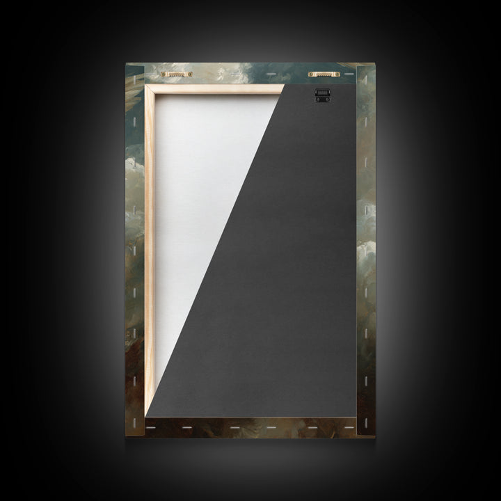 Angel In Clouds Renaissance Style Oil Painting Wall Art Framed Canvas Print Spiritual Religious Fine Art For Home Decor
