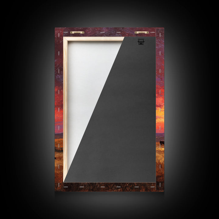 Traditional Japanese Calligraphy Bold Black Ink Wall Art Framed Canvas Print for Minimalist Asian Home Decor