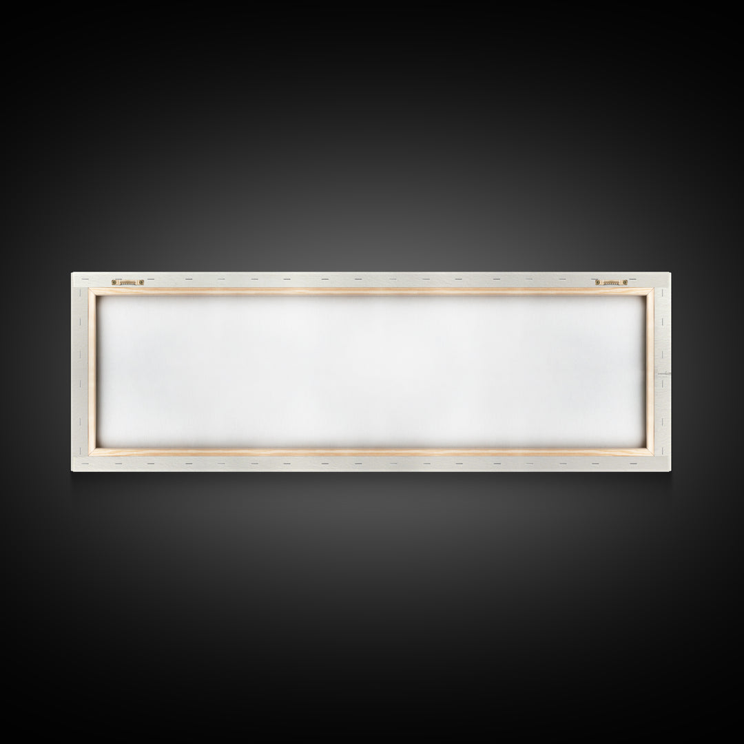 Minimal Black Ink Boat Wall Art, Japanese Zen Canvas Print, Monochrome Abstract, Wabi Sabi Decor, Long Horizontal Art Print