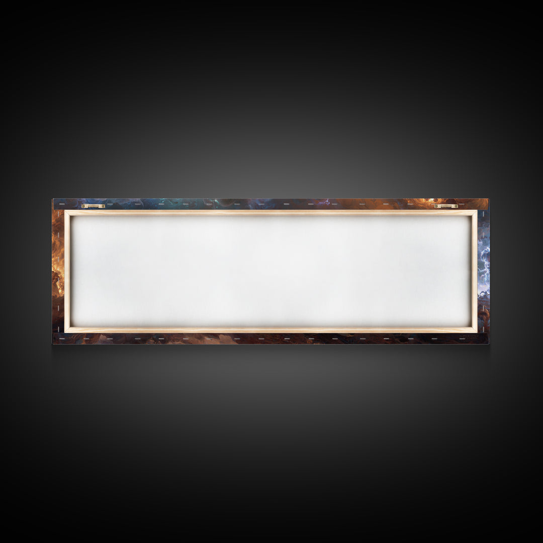 Dynamic Battle Scene Lightning Storm Fantasy Epic War Painting Wall Art Canvas Print For Mythical Home Decor And Unique Art Lovers