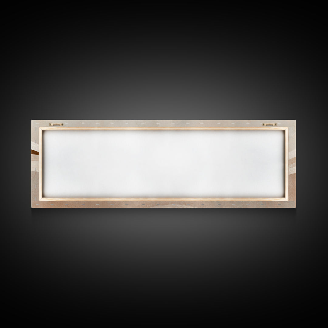 Minimalist Beige Wave Wall Art, Soft Abstract Canvas Print, Neutral Wabi Sabi Home Decor, Long Horizontal Wall Decor Print