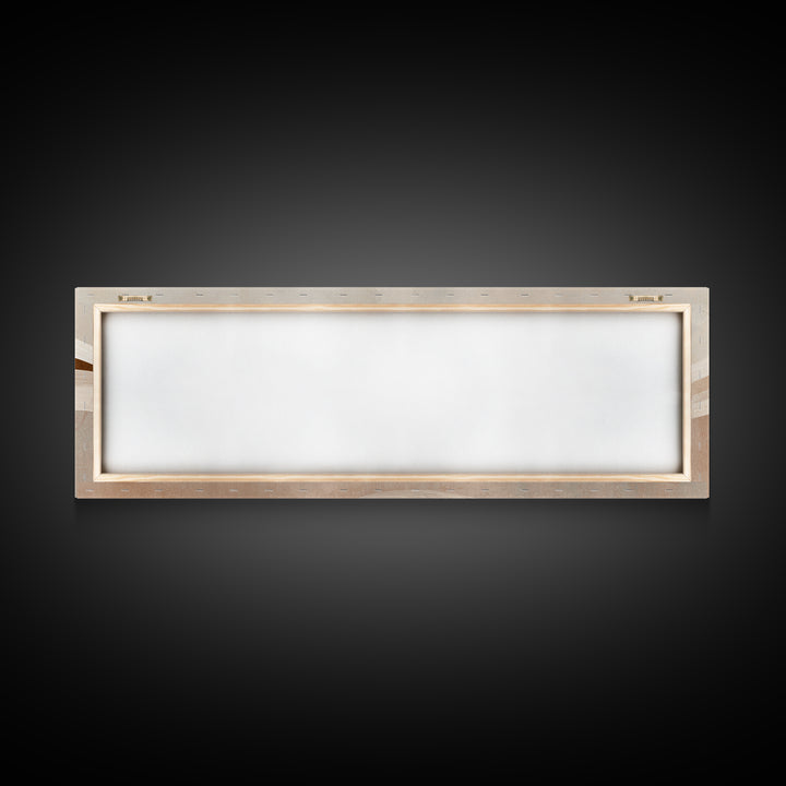 Minimalist Beige Wave Wall Art, Soft Abstract Canvas Print, Neutral Wabi Sabi Home Decor, Long Horizontal Wall Decor Print