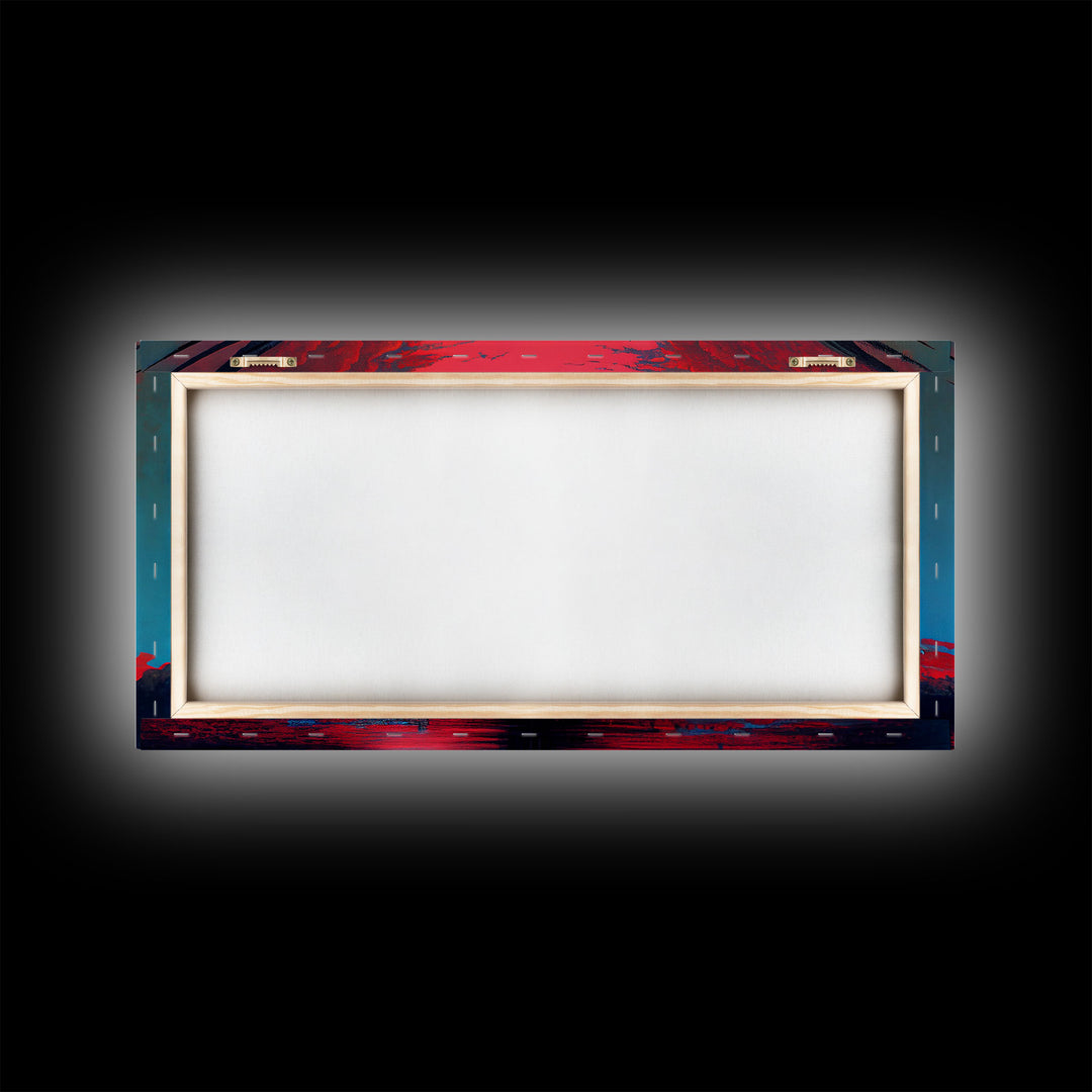 Angel Gabriel, Angelic Art, Gothic Angel Framed canvas print, cool colorful wall decor