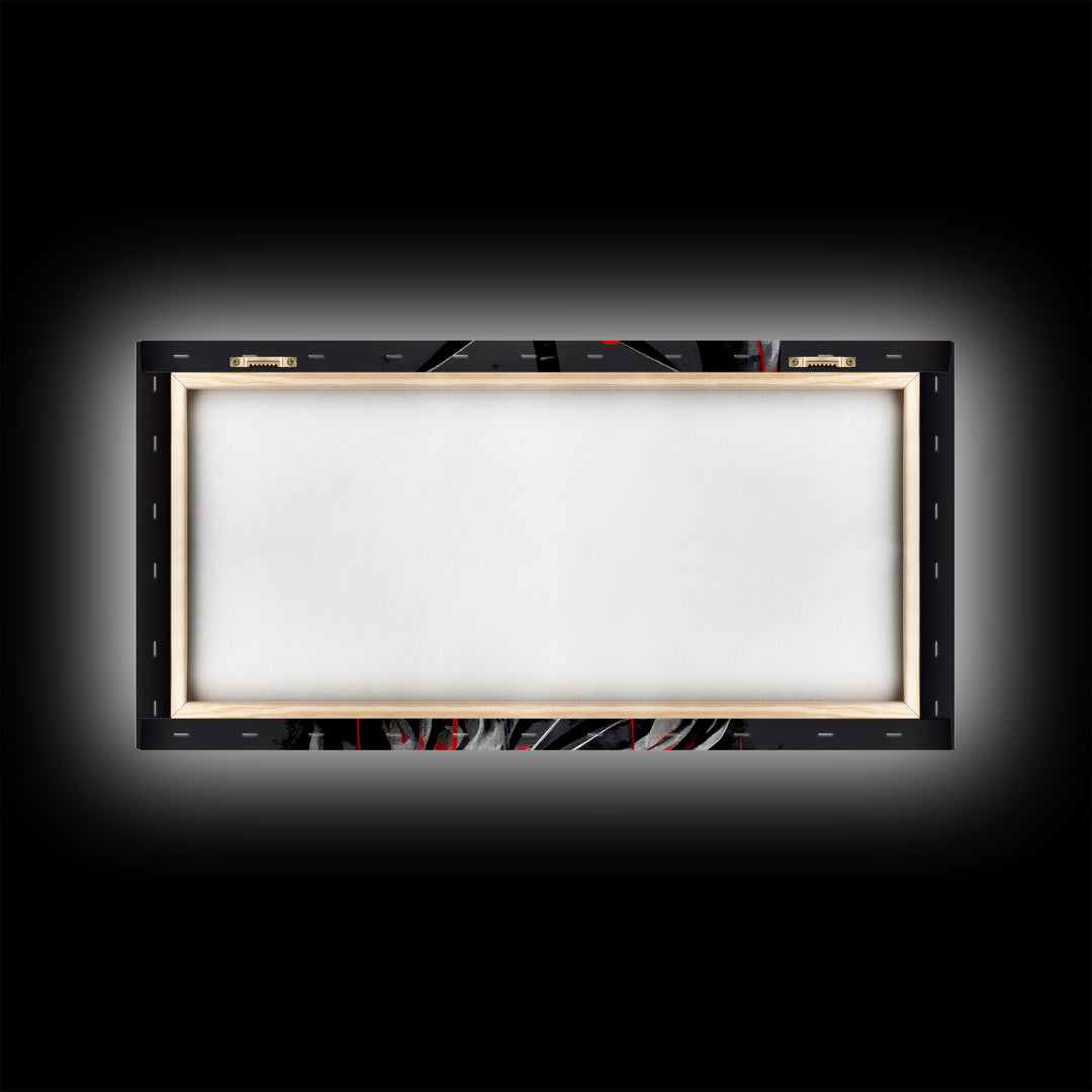 Statue of liberty wearing a bloody blindfold, Dystopian graffiti art, NYC, framed canvas print, pop art Statue of Liberty