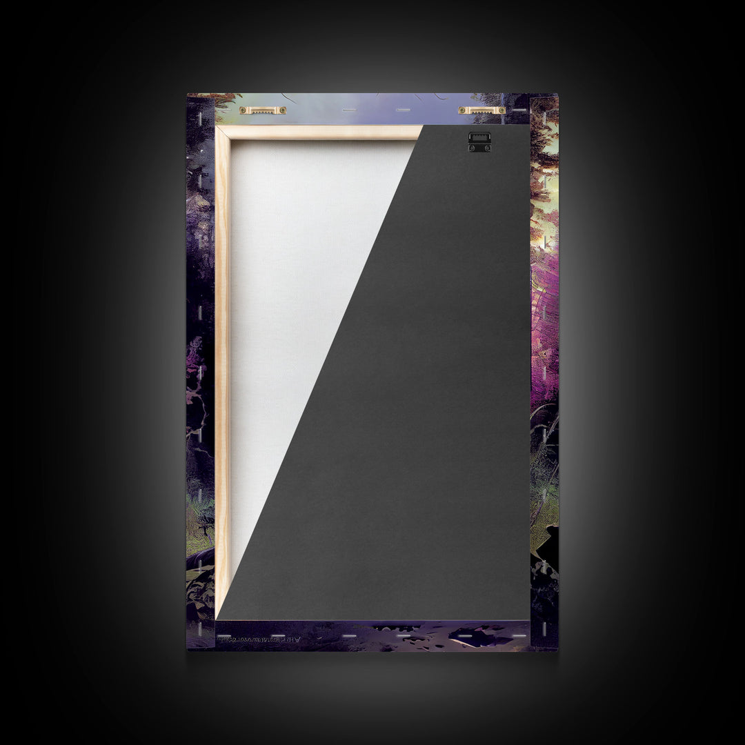 Portal to another world, purple fantasy art, watercolor, RPG concept art, framed canvas print