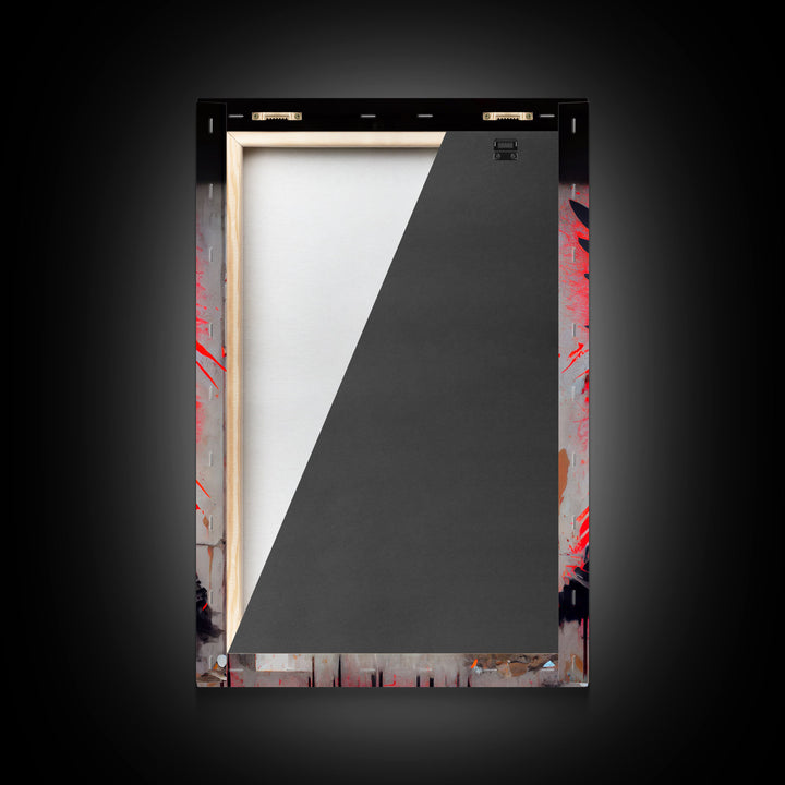 Graffiti angel art, framed canvas print, urban art