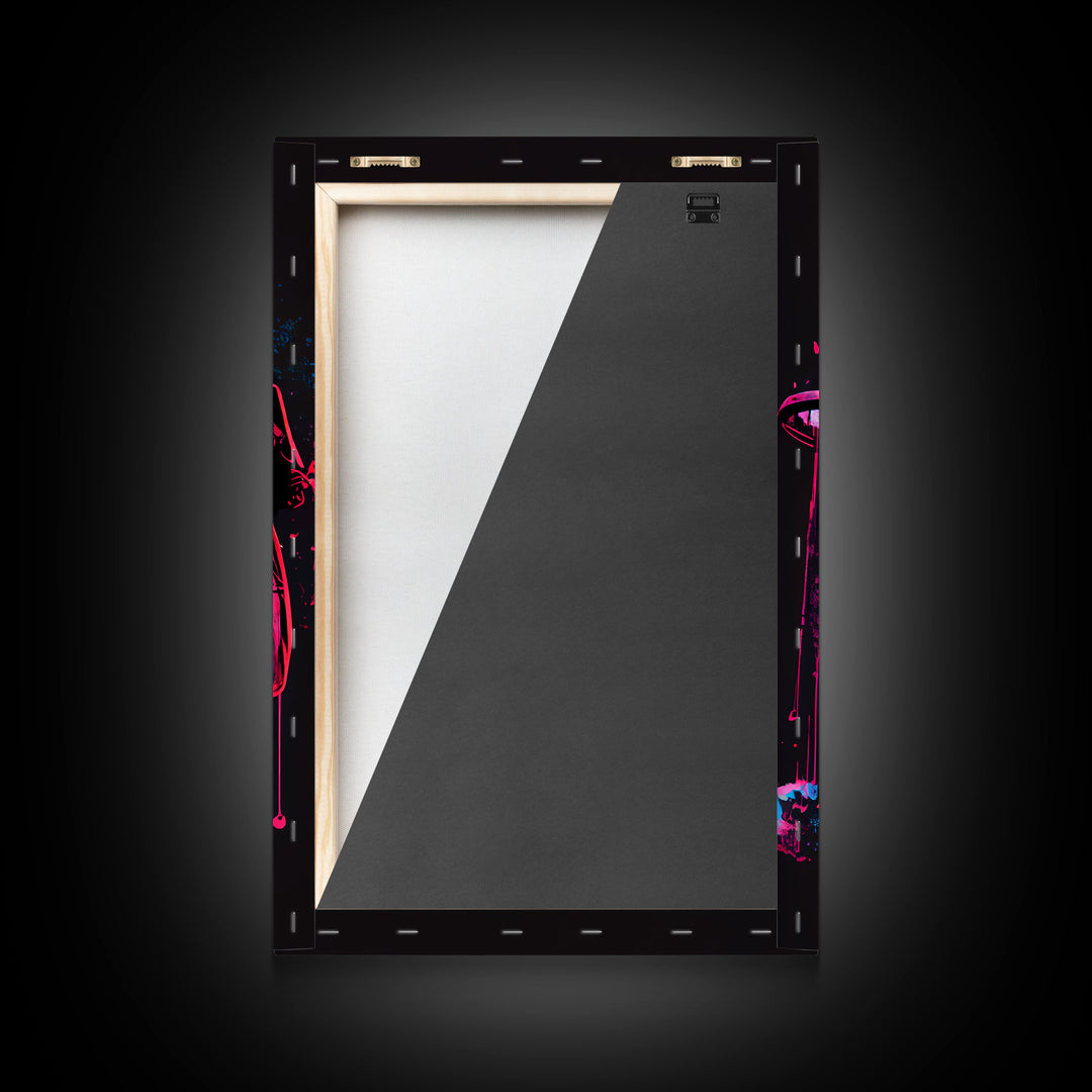 Graffiti art, lady justice, vaporwave cyberpunk justice is blind, fine art poster print