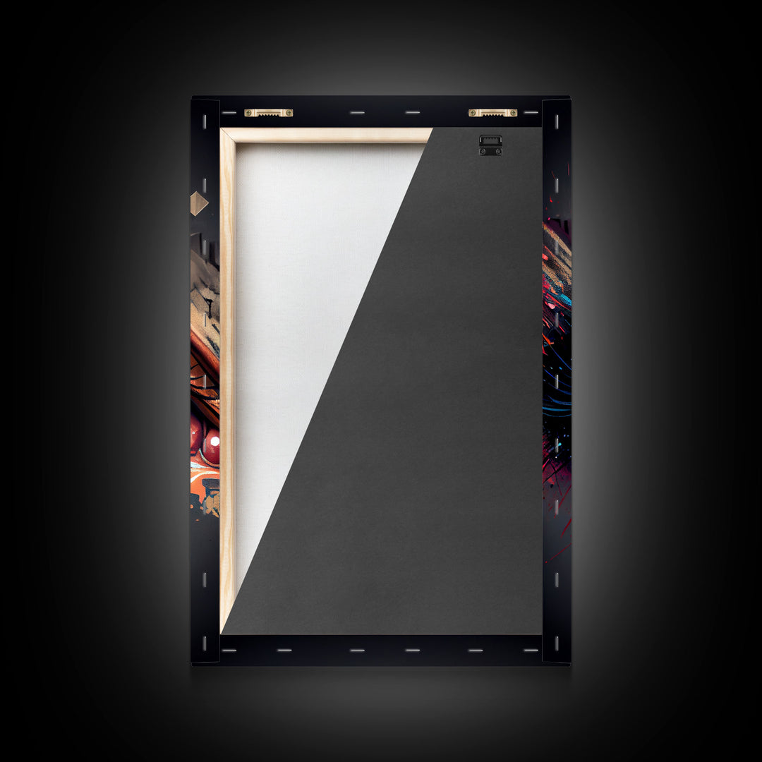 Vibrant Graffiti Style Eye Wall Art Canvas Print - Street Art Inspired Graphic Illustration Artwork