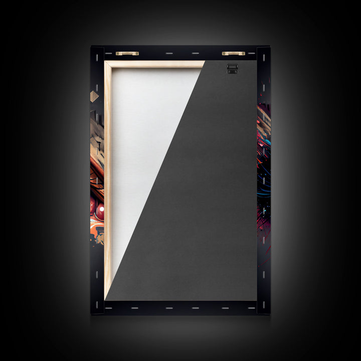 Vibrant Graffiti Style Eye Wall Art Canvas Print - Street Art Inspired Graphic Illustration Artwork