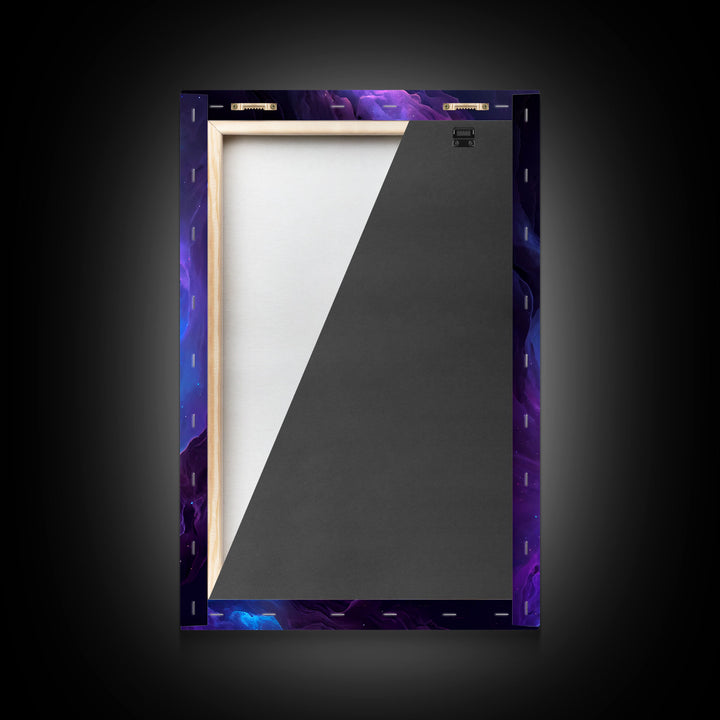 Oil paint print of outer space, framed canvas print, pastel space art