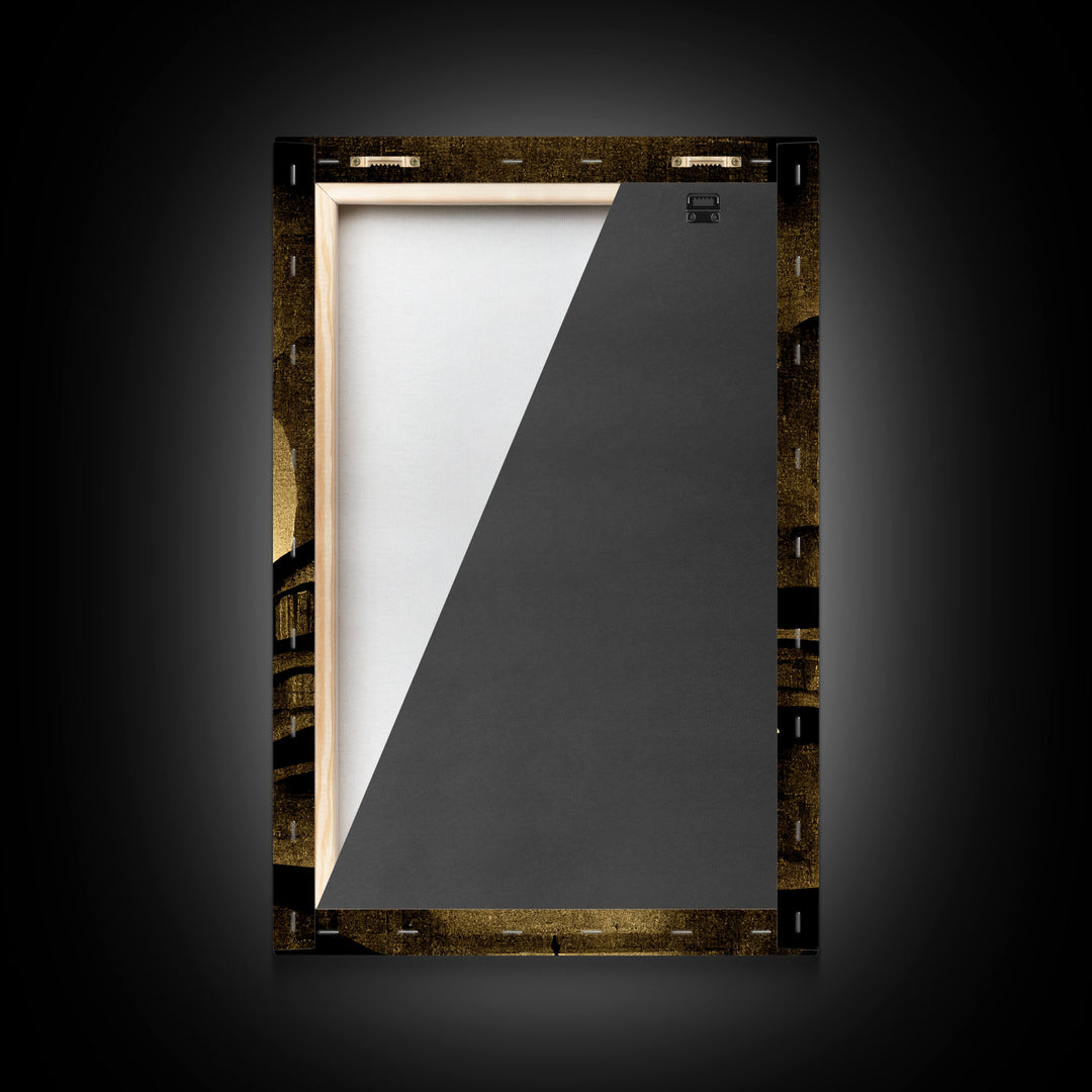 Dystopian Metropolis Art Deco Canvas Print, City Skyline, Fantasy Art, Art Deco Living Room Art, ready to hang wall art