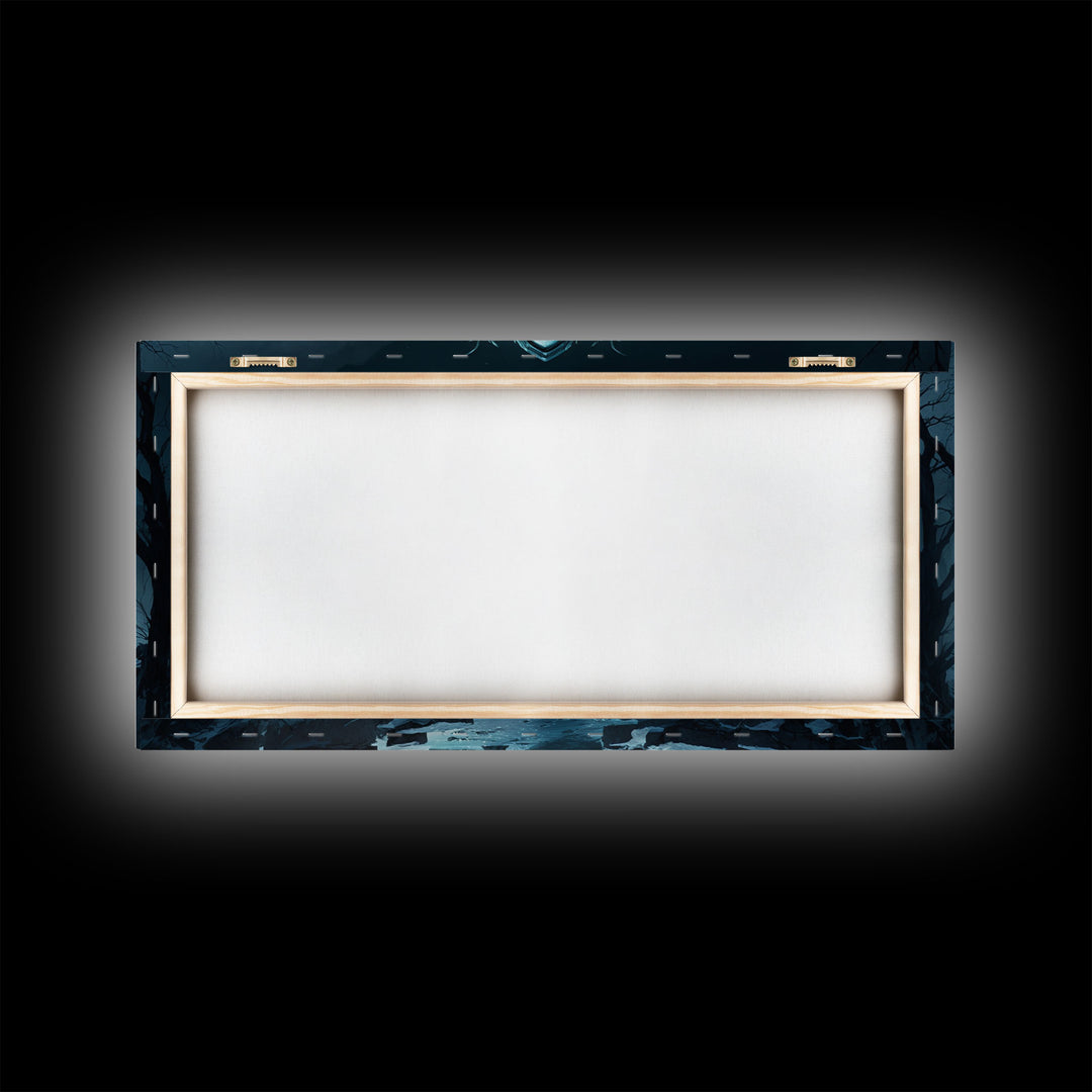 Doorway to Niflheim, Land of Mist and the Dead, Norse Mythology Fantasy Art, Framed Canvas Print, Fantasy Decor