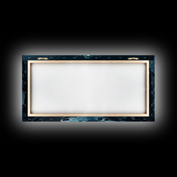 Doorway to Niflheim, Land of Mist and the Dead, Norse Mythology Fantasy Art, Framed Canvas Print, Fantasy Decor