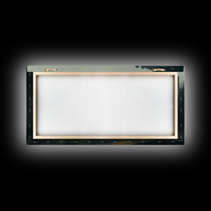 Creepy WildWest Art, canvas print, gloomy abandoned street