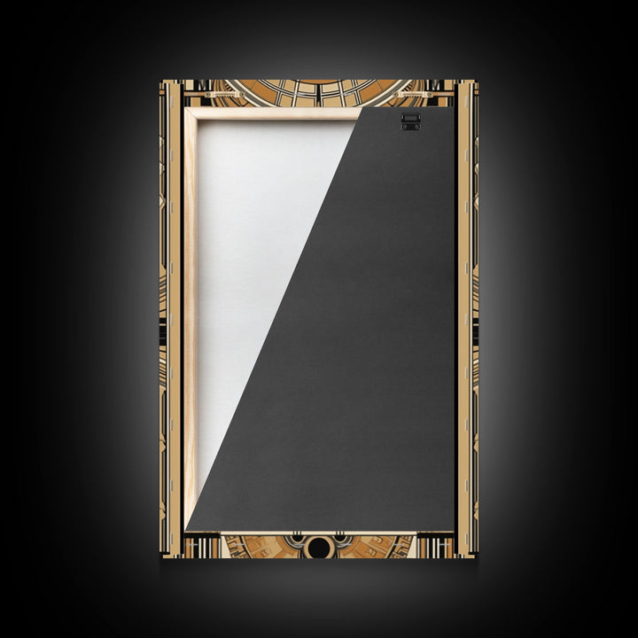 Midcentury Modern Wall art | Framed Canvas Print | Art Deco | Gold art | Beautiful art | Lines art | Geometric art | Abstract art | MCM Art