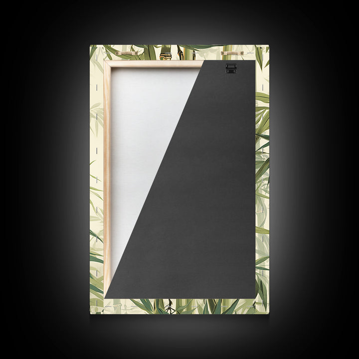 Minimalist Bamboo Wall Art Canvas Print, Zen / Meditation Decor