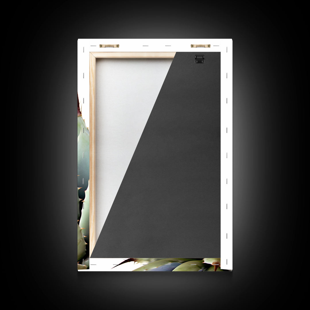 Desert Cactus Art Print, Modern Home Decor, Framed Canvas Print Or Poster, Botanical Print Desert Art Cactus, Bathroom Or Bedroom Or Office