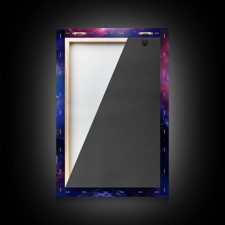 Heavenly Harp Among The Stars, Harp Art, Harp Print, Framed Canvas Art, Harp Wall Decor, Music Gift