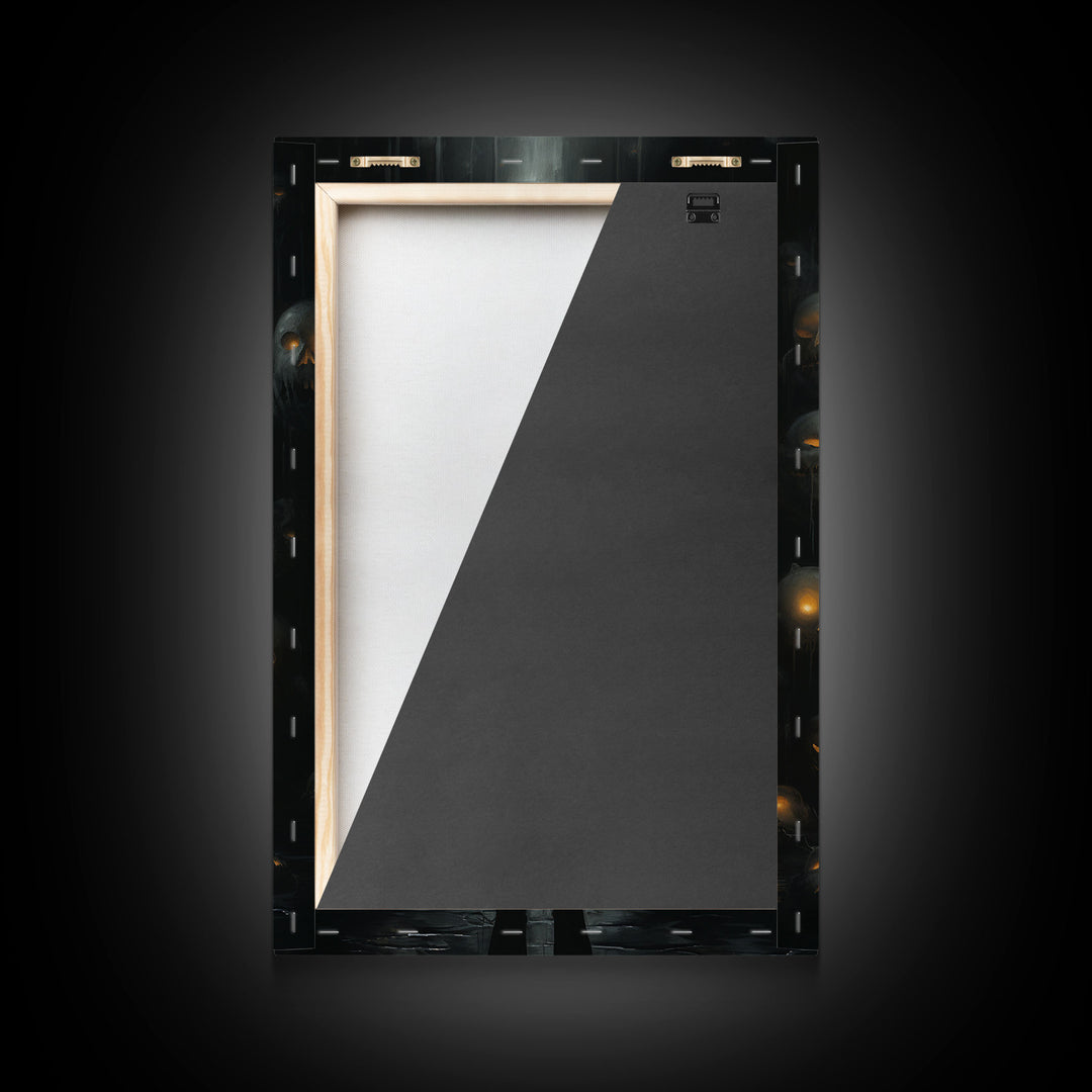 Dark Fantasy Art, Spooky Decor, Goth Decor, Canvas Print, Wall Art, Vertical Print, Dark Wall Art, Video Game Art, Gaming Wall Decor