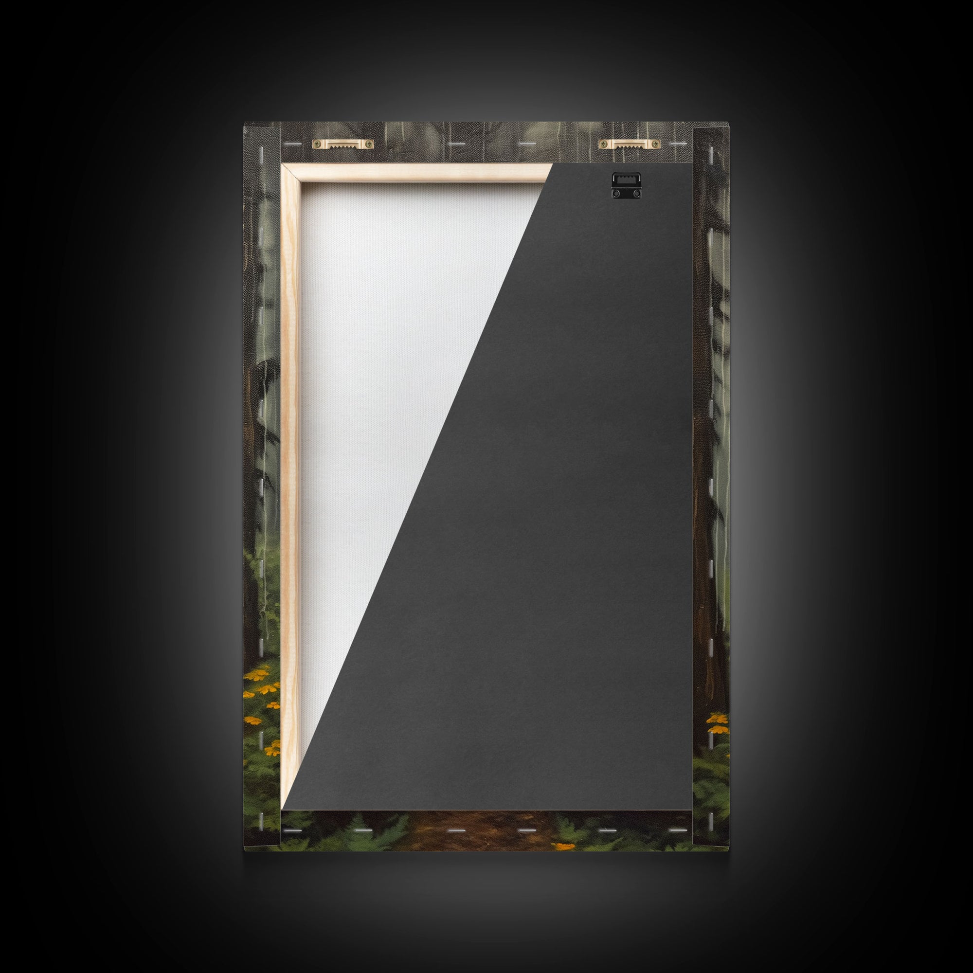 Happy Ghost In The Rain,  Vintage Halloween Canvas, Framed Canvas Print, Cute Wall Art, Who's Haunting Who?