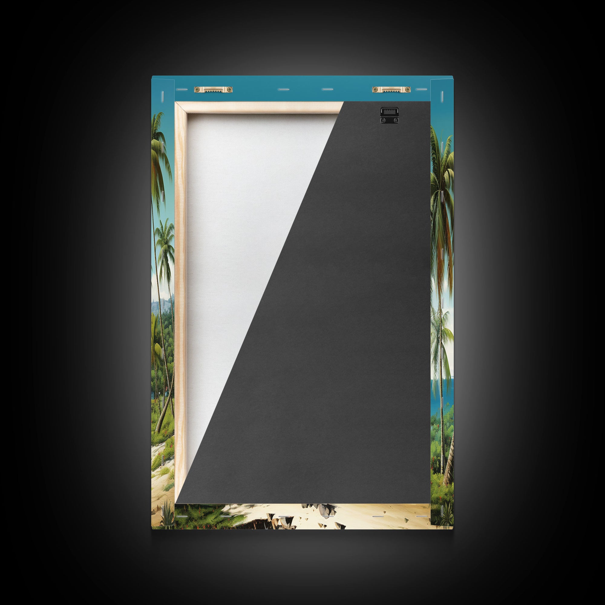 Tropical Art, Palm Tree Wall Art, Seascape Print, Beach Art, Canvas Print, Wall Art, 3 Piece Wall Art, Game Room Decor, Dorm Room Art