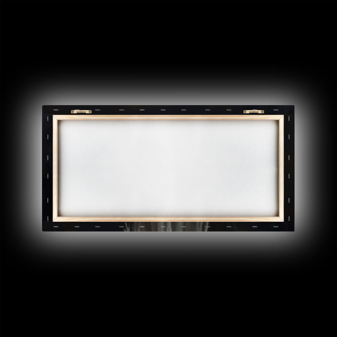 Cute Ghost Holding Candles, Framed Canvas Print, Dark Academia Wall Art, Victorian Oil Painting Style Halloween Wall Art, Ghost Print