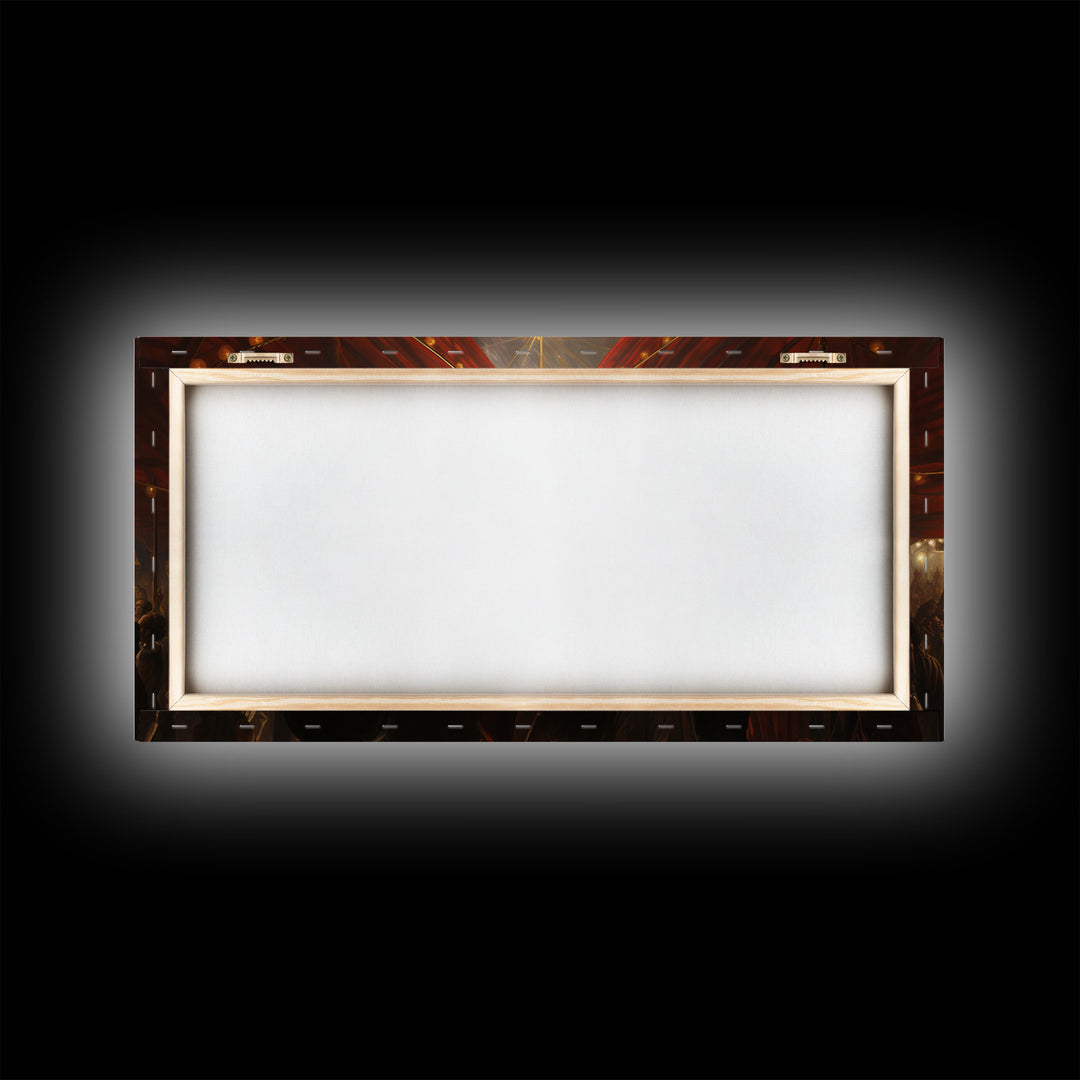 The Cursed Circus, Unique Halloween Art, Framed Canvas Print, Halloween Poster Art, Horror Prints