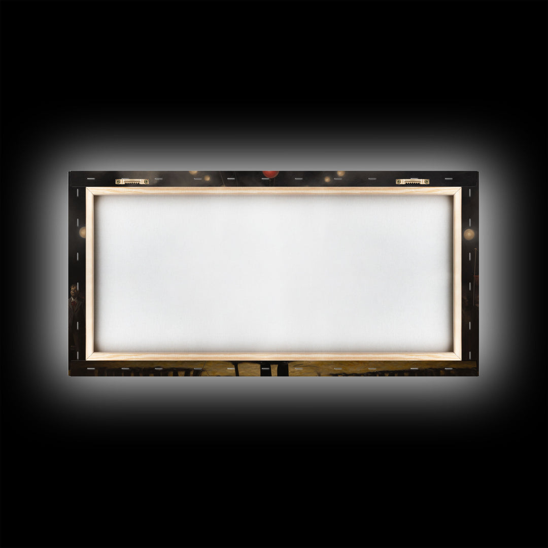 The Cursed Circus, Unique Halloween Art, Framed Canvas Print, Halloween Poster Art, Horror Prints, Victorian Oil Painting, Halloween Decor