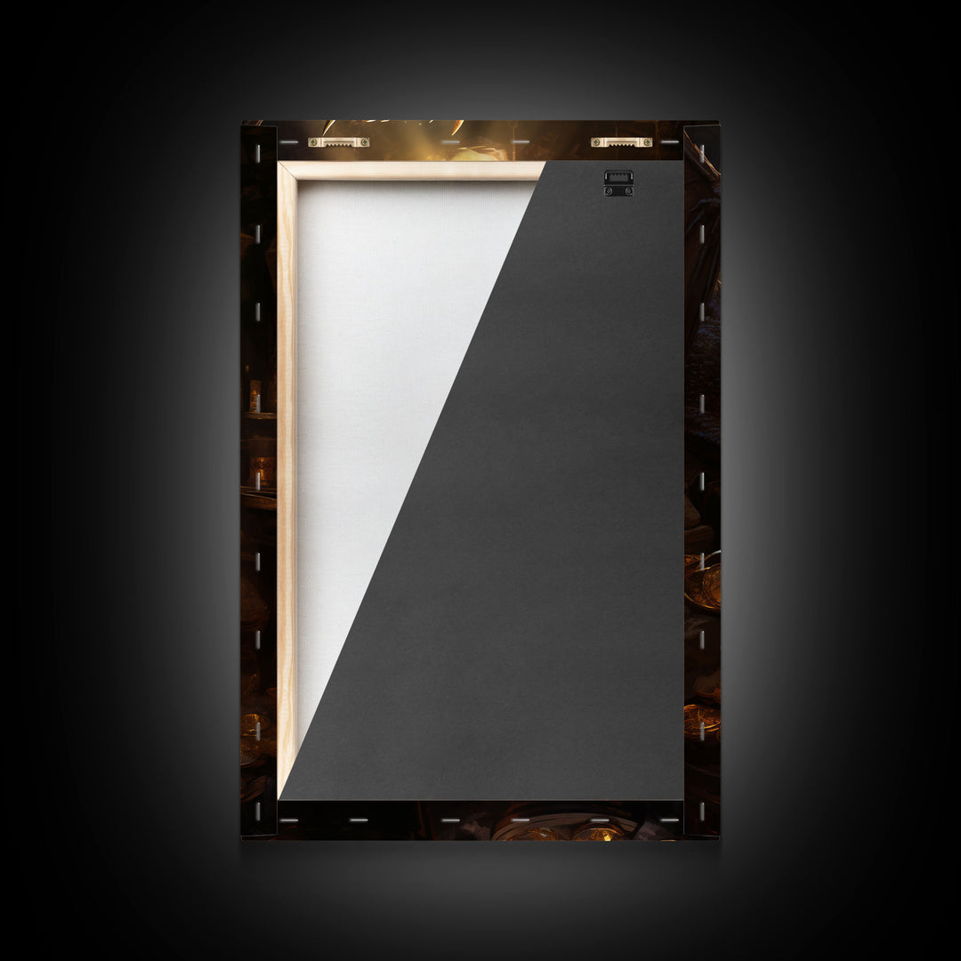 Dragon Art, Fantasy Art, Treasure Chest, Canvas Print, Wall Hanging, Portrait Art, Video Game Art, Nerdy Home Decor, Gift For Friend