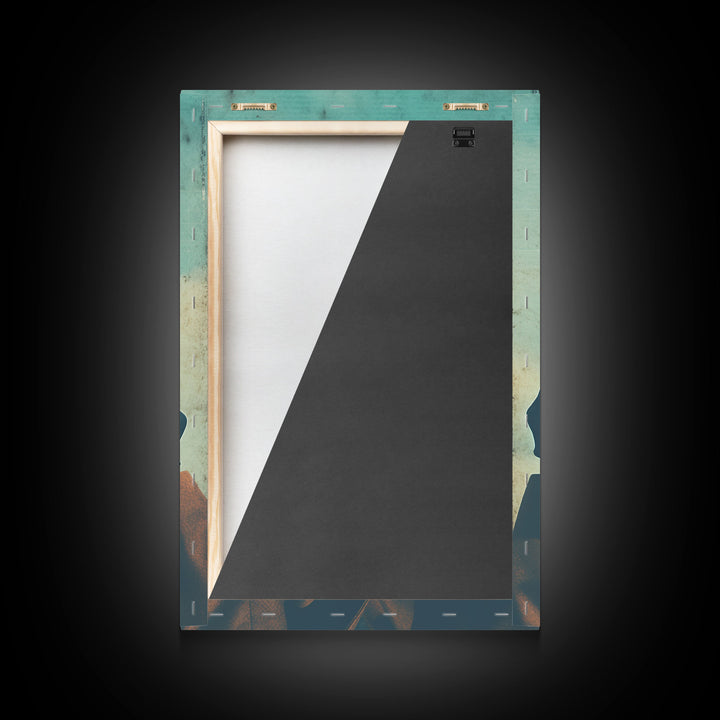 The Spy, Atomic Age Binoculars, Framed Canvas Print, Vaporwave Photography Print, Retro / Minimalist Wall Art
