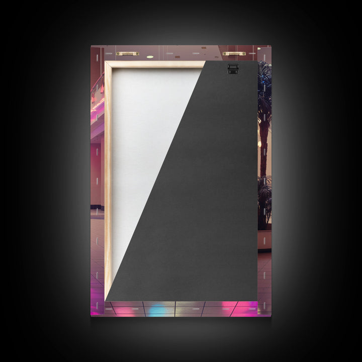 Photo Of A 1980s Mall, Framed Canvas Print, Liminal Spaces, Vaporwave Aesthetic Wall Art, Game Room Decor