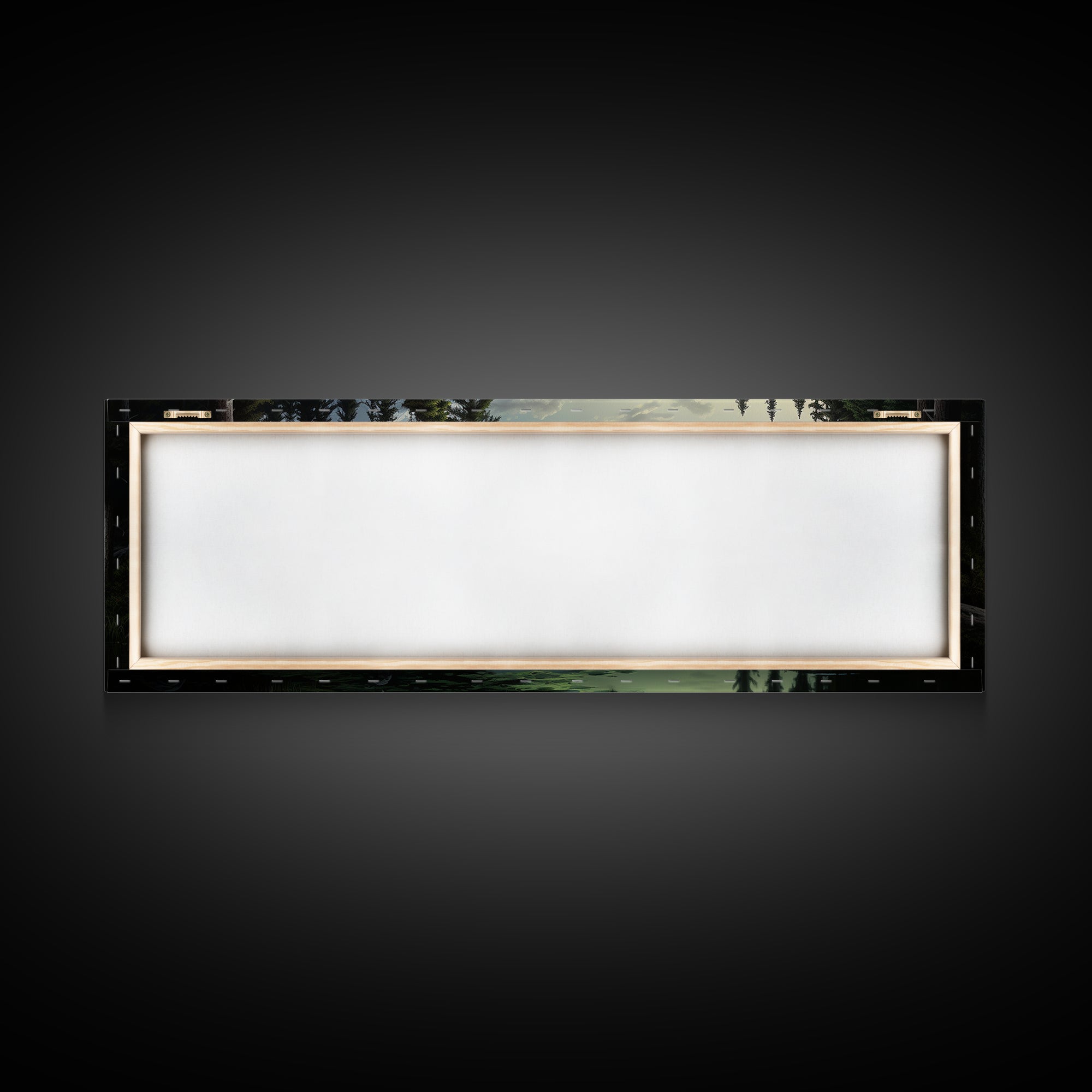 Cozy Cabin on The Lake, Framed Canvas Print, Farmhouse Decor, Landscape Painting, Unique Wall Art