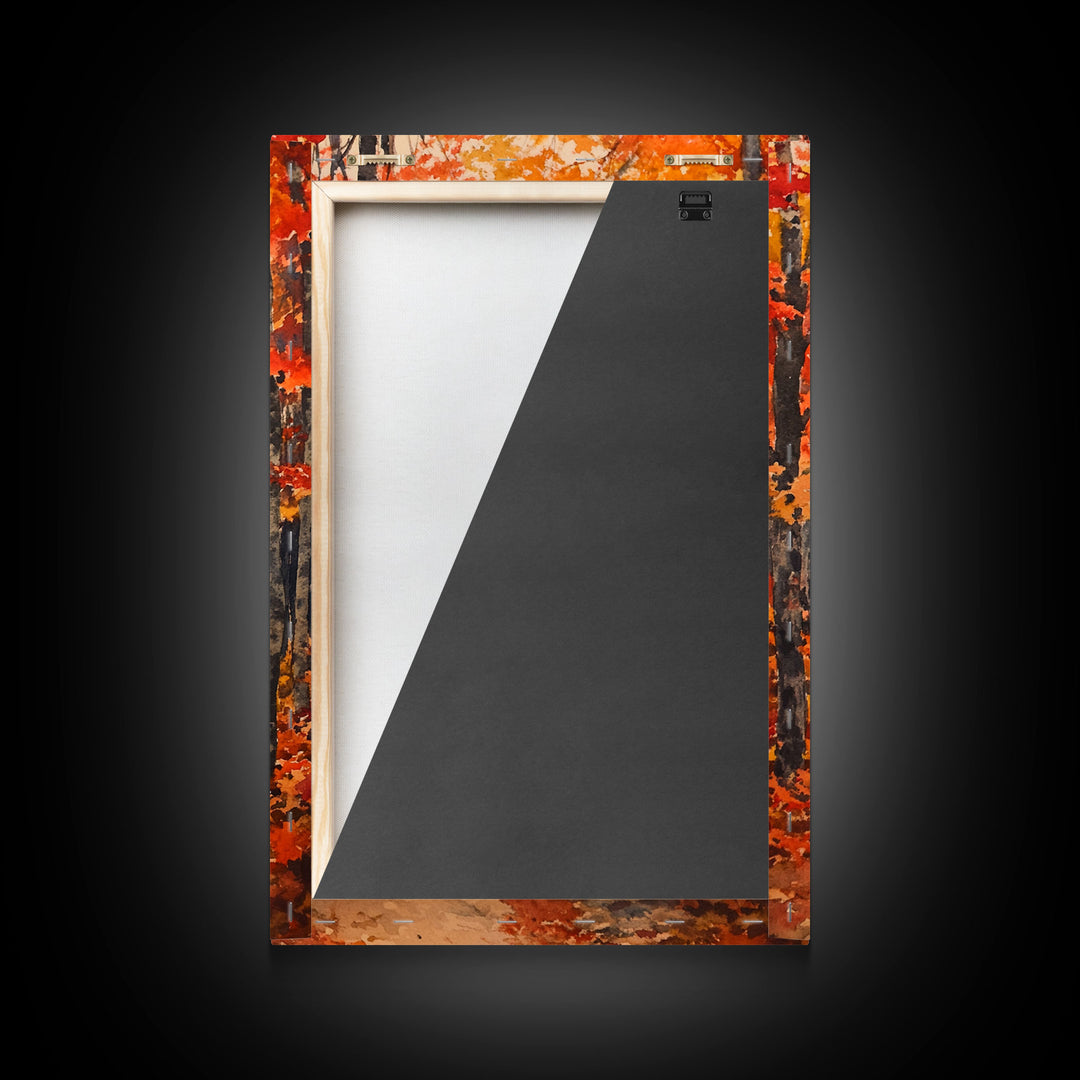 Cowboys Riding Into Town On Thanksgiving, Western Fall Decor, Framed Canvas Print, Autumn Outdoor Decor, Christmas poster