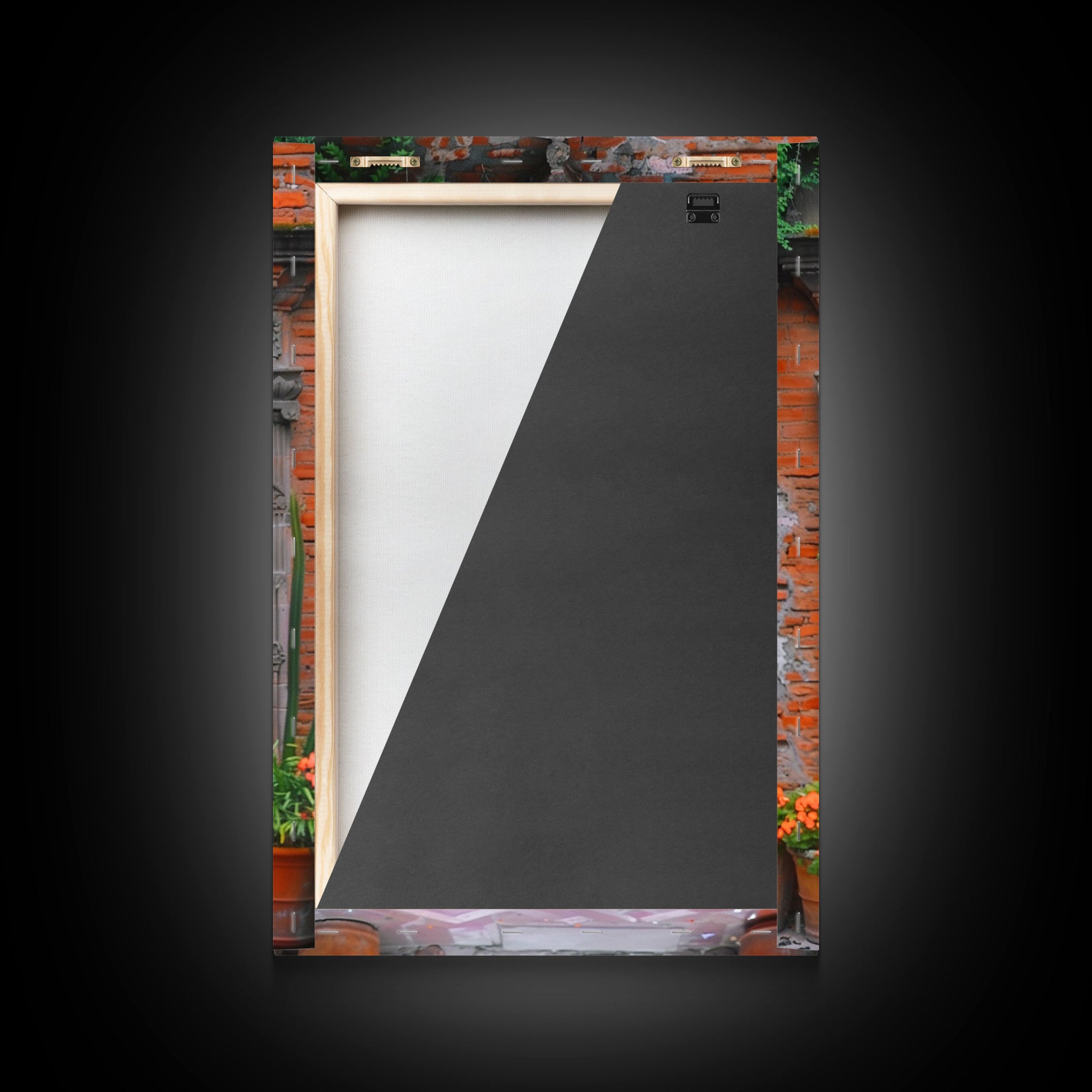 Change23. Mexican Wall Art, Framed Canvas Print, Old Town Mexico Architecture Wall Art, Framed Art