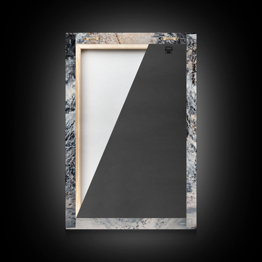 Cowboy by Window with Coffee Framed Canvas Print - Cozy Christmas Wall Art 2024 Rustic Holiday Decor and Gift Idea