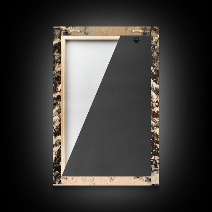 Cowboy on Horseback in Golden Autumn Trees Framed Canvas Print Rustic Christmas Wall Art Fall Decor Country Christmas Gift Seasonal Wall Art